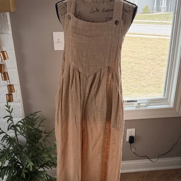 Free People Tan Wide Leg Jumpsuit - Picture 11 of 11